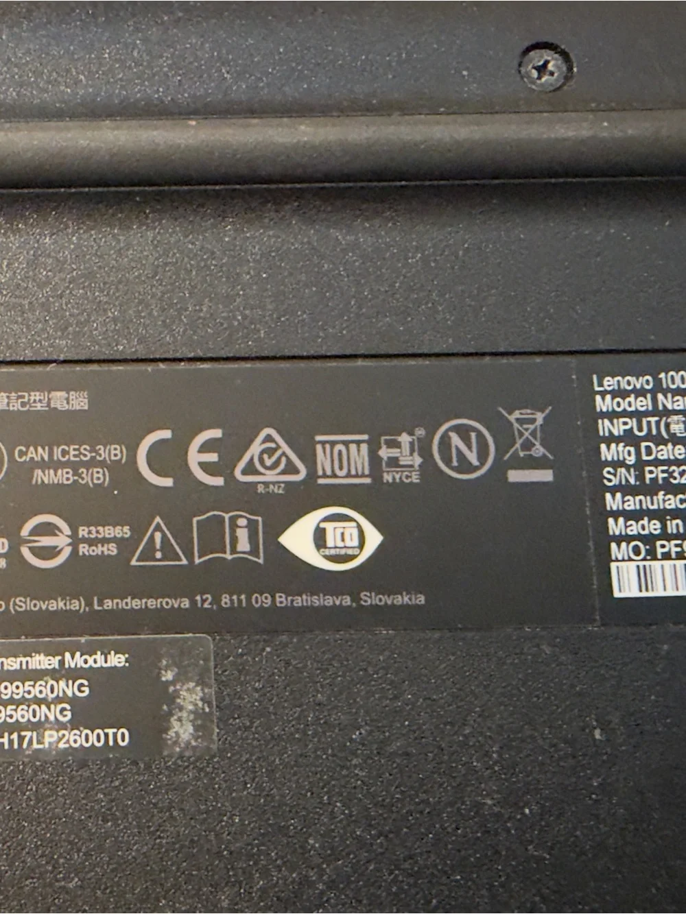 Lenovo Black Laptop with Charger and AC Adapter